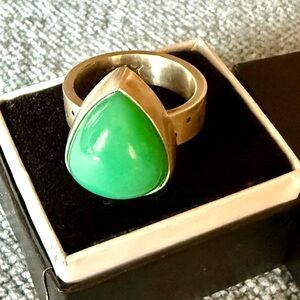 NEW Natural Chrysoprase & Sterling Silver Ring from Aztex Silver 🤩